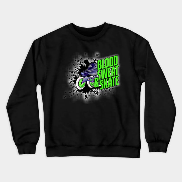 Grafitti Rollerblades or rollerskates inline skates art freeskating Crewneck Sweatshirt by Guntah